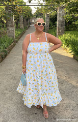 Summer Fling Midi Dress ~ Limoncello Embroidery