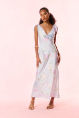 Perri Floral Scarf-Tie Maxi Dress