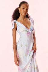 Perri Floral Scarf-Tie Maxi Dress