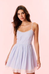 Harrisine Cotton Pinstripe Mini Dress