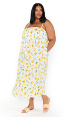 Summer Fling Midi Dress ~ Limoncello Embroidery