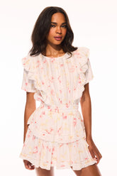 Natasha Upcycled Cotton Mini Dress - CHERRY SODA