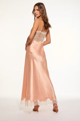 Orianna Silk-Blend Maxi Slip Dress