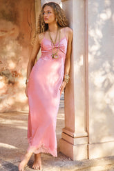 Orianna Silk-Blend Maxi Slip Dress