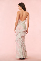 Rialto Pastel Ruffle Maxi Dress