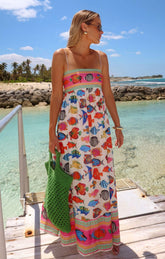 Skylar Maxi Dress ~ Rainbow Reef